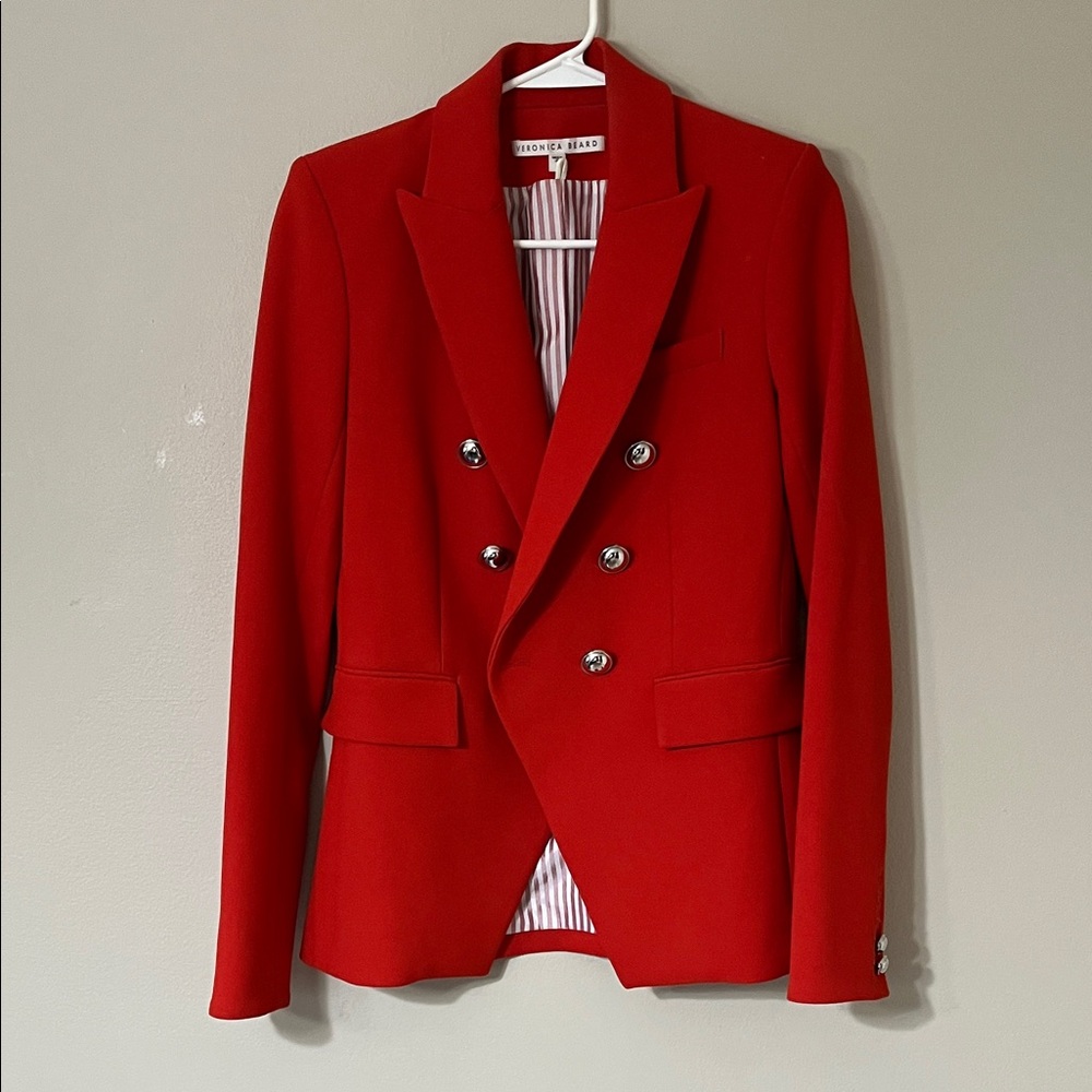 Veronica Beard Vibrant Red Blazer